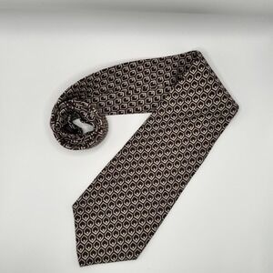 Polo Ralph Lauren‎ Tie Burgundy Geometric Hand Made In USA Vintage